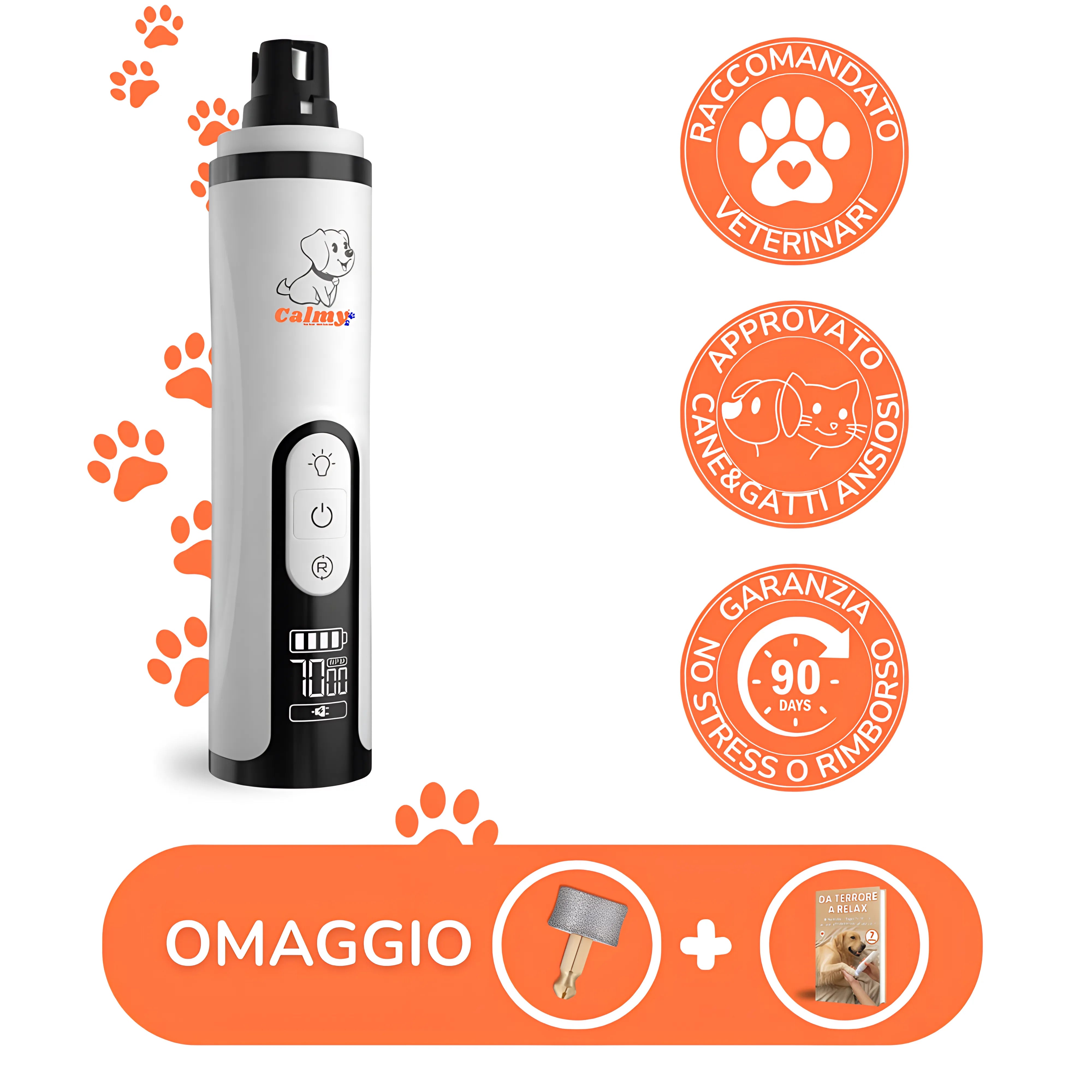 Calmy® : Il Lima Unghie per Animali Ultra Silenzioso e Sicuro