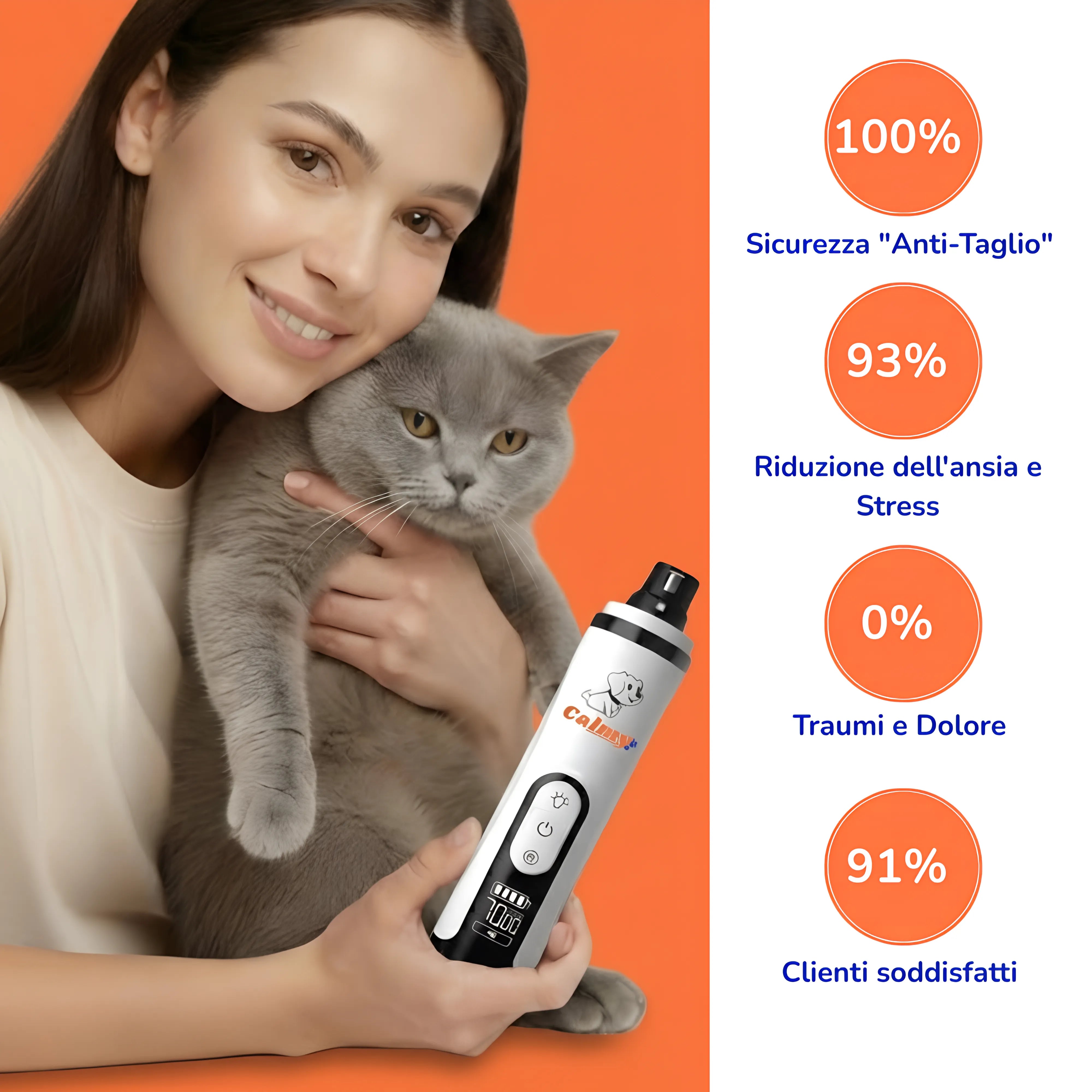 Calmy® : Il Lima Unghie per Animali Ultra Silenzioso e Sicuro